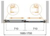 Cezares Tandem-Soft TANDEM-SOFT-VF-2-190/145-P-CR Шторка на ванну, цвет: хром