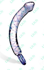 Стеклянный выгнутый стимулятор U-Turn Love Cane, 25 см