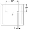 Geberit Option Basic 500.587.00.1 Зеркало с подсветкой, двухсторонняя подсветка, 70x65см