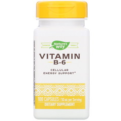 Nature's Way, Vitamin B-6, 50 mg, 100 Capsules
