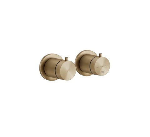 Gessi Shower 54234#726 Термостат для душа на 2 выхода, внешняя часть, Warm Bronze Br.