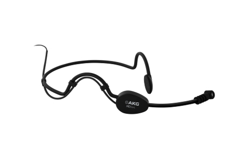 AKG HC644MD black конденсаторный микрофон с оголовьем, кардиоида, чёрный, разъём MicroDot, 100-15000Гц, 20мВ/Па, в комплекте переходник с MicroDot на 3-pin mini-XLR (AKG L-разъём)