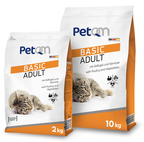 PetQM Basic Adult: С курицей и овощами для кошек 10 кг.