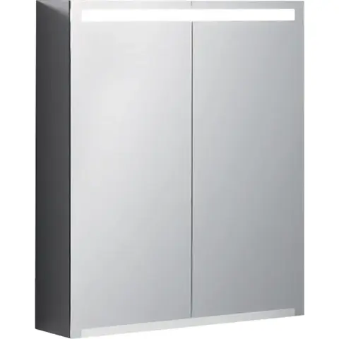 Geberit Option 500.582.00.1 Зеркальный шкаф с подсветкой, две двери, 60x70x15см