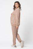 Cпортивный костюм для беременных и кормящих 16246 темно-бежевый