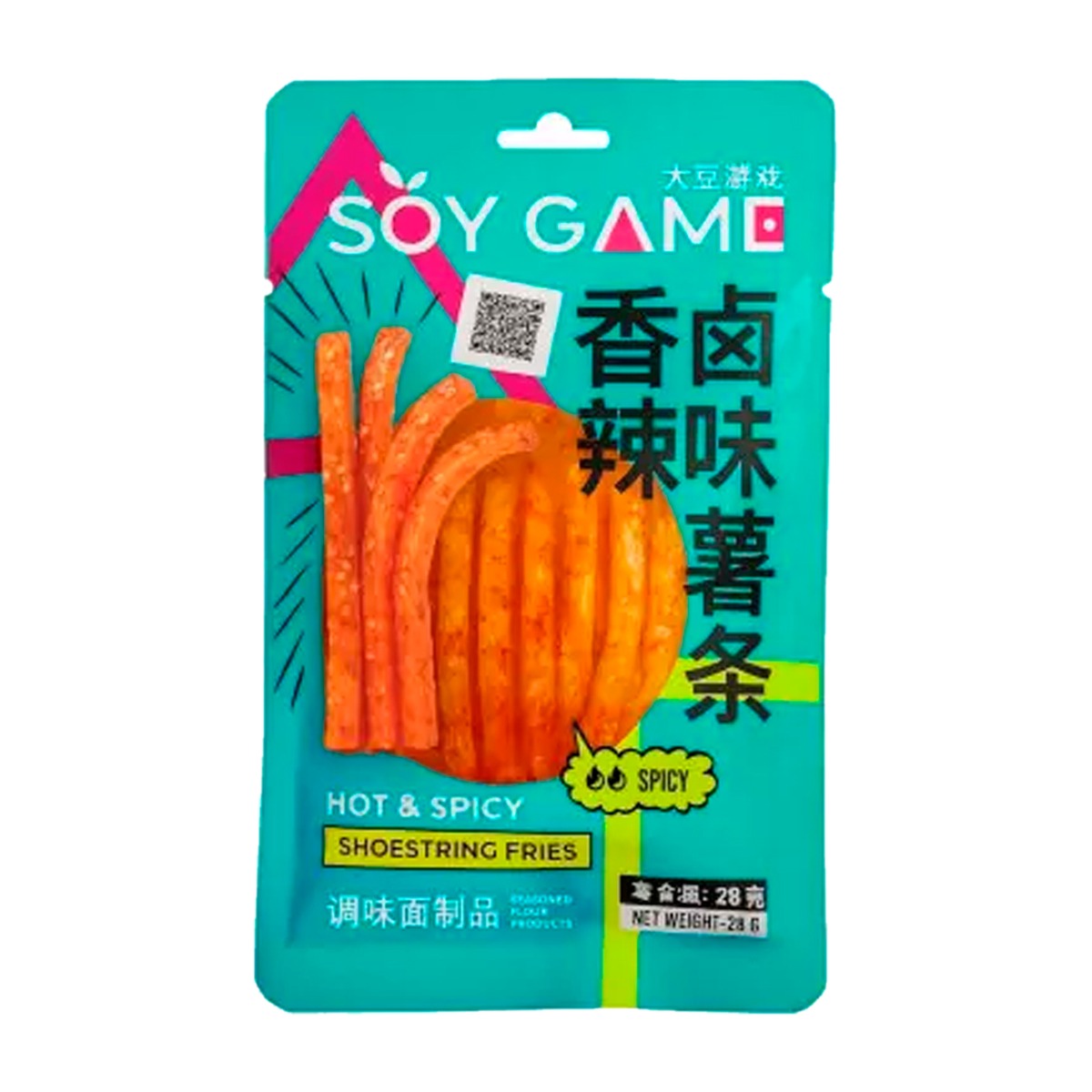 Латяо Soy Game Fry Spicy 28 г — упаковка