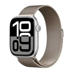 Умные часы Apple Watch Series 10 GPS, 46mm, Silver Aluminium Case with Milanese Loop, Natural