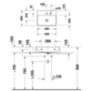 Duravit DuraSquare 23565000141 Раковина накладная 500х400мм без перелива, 2 намеч отв под смес, с WonderGliss, цвет: белый