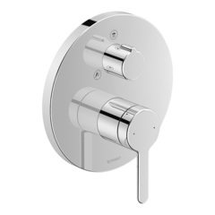 Duravit C.1 C14210012010 Смеситель для душа скрытого монтажа (наружная часть круг) с переключателем потоков, цвет: хром фото