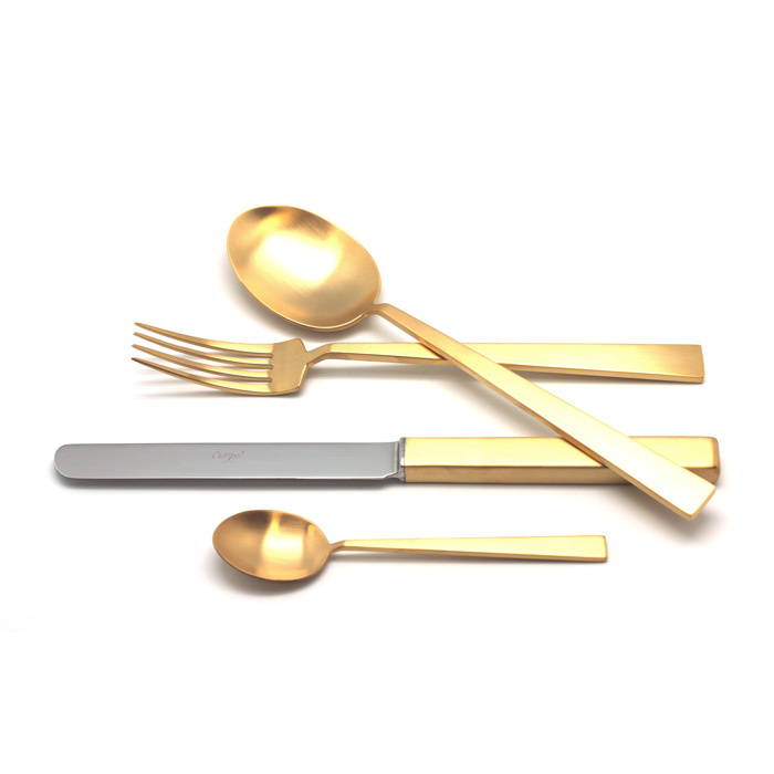 Набор столовых приборов Cutipol Bauhaus Gold 72 пр матовый BAU.72.GB, арт. BAU.72.GB - фото 1