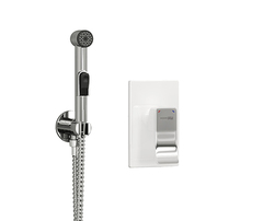 WasserKRAFT A010656WHITE Встраиваемый комплект для биде со шлангом, цвет: хром, белый фото