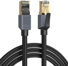 Кабель сетевой UGREEN NW343 (85731) Cat8 F/FTP Ethernet Cable,  5м,  черно-серый