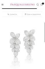 49605- Серьги-трансформеры GIARDINI длинные лепестки из серебра в стиле PASQUALE BRUNI