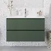 BelBagno UNO-MINI-900-2C-SO-VO База под раковину подвесная с фрезерованными ручками по всей длине фасада с двумя выкатн. ящ., Еловый Мат., 900x395x608