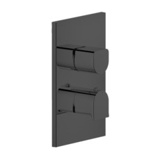 Gessi Rilievo 59132#299 Встраиваемый смеситель для душа, термостатический, на 1 источник (внешние части), цвет: nero XL фото