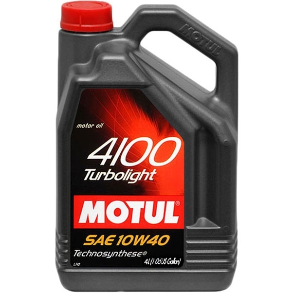 Моторное масло Motul 4100 Turbolight 10W40 полусинтетическое 5л