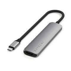 USB-хаб Satechi 4-в-1 USB-C Slim Multiport Adapter 4K, серый космос