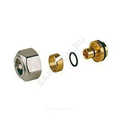 Евроконус для МП труб латунь обжим Дн 16х2,2х3/4" накидная гайка R179E Giacomini R179EX028