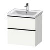 Duravit D-Neo DE435401818 Тумбочка подвесная, 634x452хh625 мм, 2 ящика, цвет: Белый матовый (для раковины 236765)