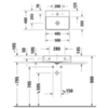 Duravit DuraSquare 23565000711 Раковина накладная 500х400мм без перелива, с 1 отв под смес, с WonderGliss, цвет: белый