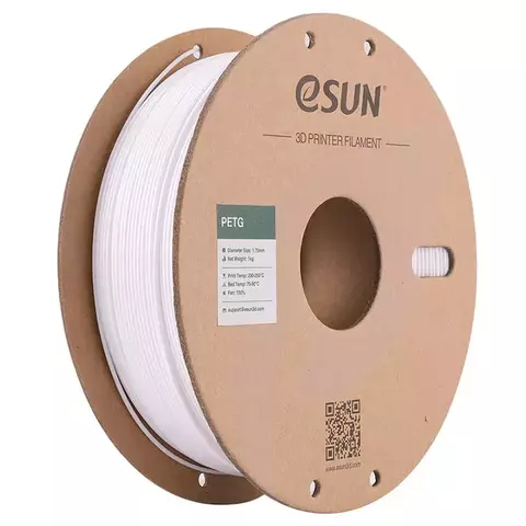 Катушка PETG-пластика ESUN 1.75 мм 1кг., белая