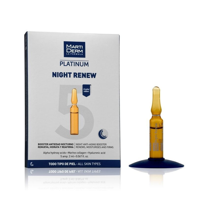 Ночныe восстанавливaющие aмпулы MartiDerm Platinum Night Renew 5 амп*2 мл