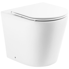 BelBagno Flay-R BB1003CBR/BB870SC Унитаз приставной безободковый, цвет: белый фото