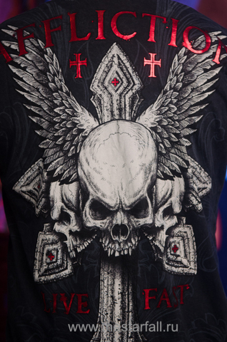 Affliction | Футболка мужская TWIST TEE A1120T принт на спине
