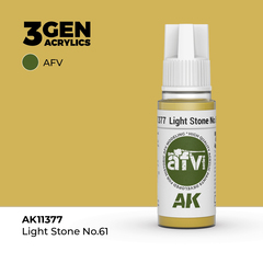 Акриловая краска AK Interactive Light Stone No.61 3GEN AFV, 18мл