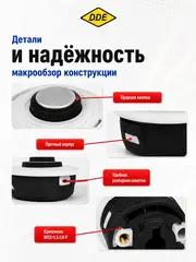 Головка триммерная DDE Wind 23 аналог STIHL С46-2 подшипник (М12х1,5 лев.)