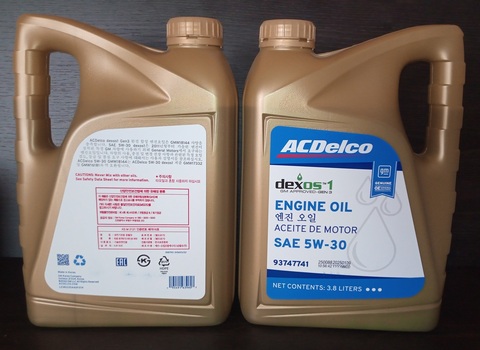 МАСЛО МОТОРНОЕ 5W30 СИНТ 3,8л GM DEXOS1 GEN3 (ACDelco)