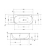 Duravit Luv 700431000000000 Ванна из минерального литья 1850x950мм,угол слева,с панелью и ножками, Ванна из минерального литья 1850x950мм, цвет белый