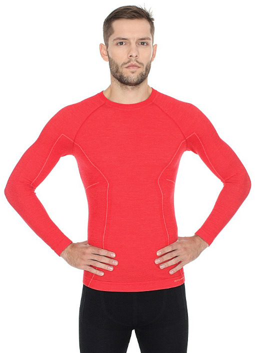 Термобелье мужское Brubeck Active Wool терморубашка красная