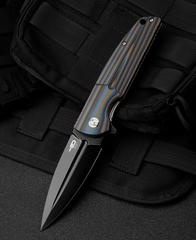 Фото Складной нож Bestech Fin, сталь 14C28N BlackWash, G10 Blue