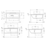 Duravit DuraSquare 700292000000000 Ванна 1600х700 мм,, прямоугольная, встраиваемая или версия с панелями и ножками, с наклоном для спины слева, цвет белый