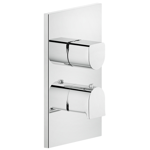 Gessi Rilievo 59136#031 Встраиваемый смеситель для душа, термостатический, на 3 источника (внешние части), цвет: хром