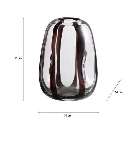 Ваза Black strip vase