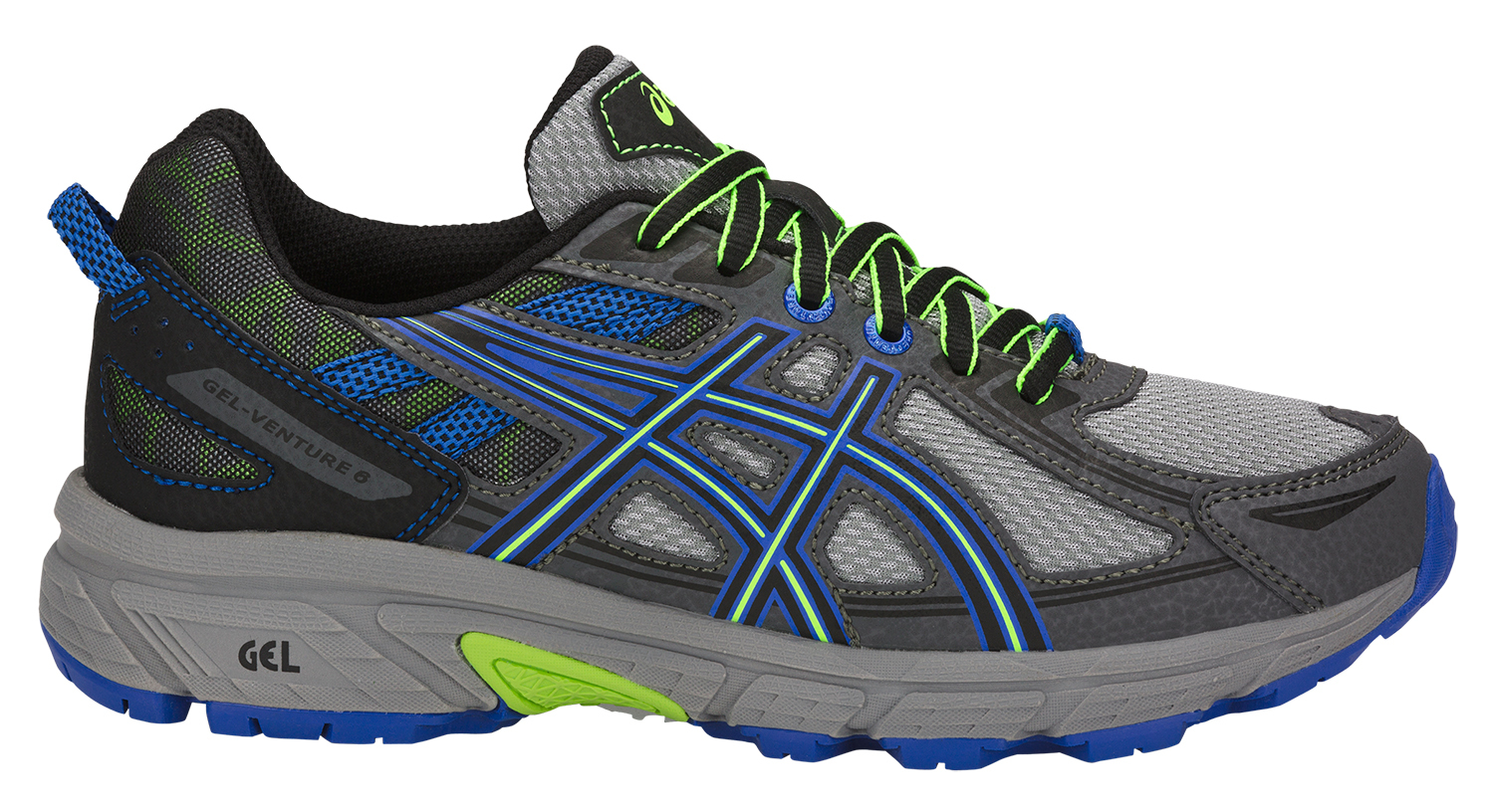 Asics Gel Venture 6 GS кроссовки внедорожники детские синие-серые