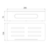 Lemark Shelf Line 9772044 Полка для душа прямая из нерж. стали с крючками, черный/вставка-пластик черный