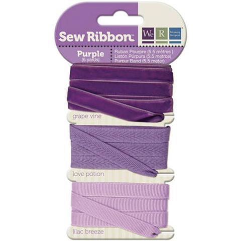 Набор лент. We R Memory Keepers Sew Ribbon - Purple 5,5м