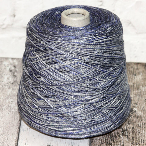 Хлопок с вискозой FASHION MILL / IKAT 230 сине-серый