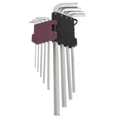 Thorvik HKL9S Набор ключей торцевых шестигранных удлиненных, H1.5-H10, 9 предметов 53051