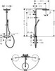 Hansgrohe Pulsify S Puro Showerpipe 1jet 24222140 Душевая стойка с термостатом, шлифованная бронза