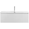 BelBagno UNO-1000-1C-SO-BO База под раковину подвесная с фрезерованными ручками по всей длине фасада с одним выкатн. ящ., Bianco Opaco, 1000x455x350