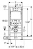 Geberit Duofix Delta 458.133.21.2 Инсталляция для унитаза с клавишей хром