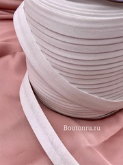 Косая бейка хлопок №001 белая GAMMA GK-15C 14-15 мм