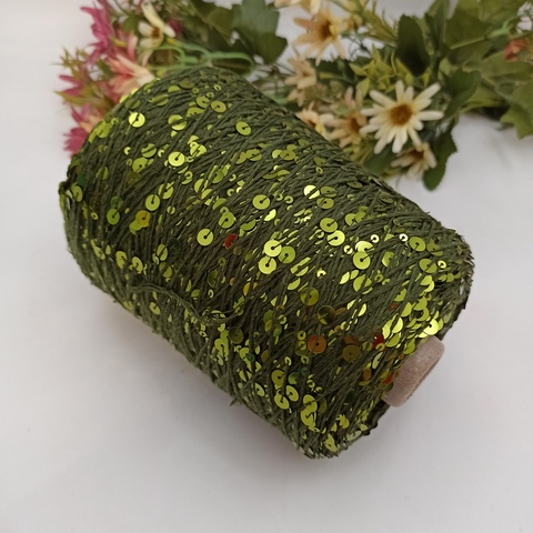 Королевские пайетки на хлопке - Лесной