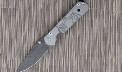 Фото Нож складной Chris Reeve Large Sebenza 21 Tiger Eye, сталь дамаск с рисунком 