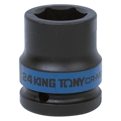 KING TONY (653524M) Головка торцевая ударная шестигранная 3/4", 24 мм
