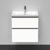 Duravit D-Neo DE435401818 Тумбочка подвесная, 634x452хh625 мм, 2 ящика, цвет: Белый матовый (для раковины 236765)